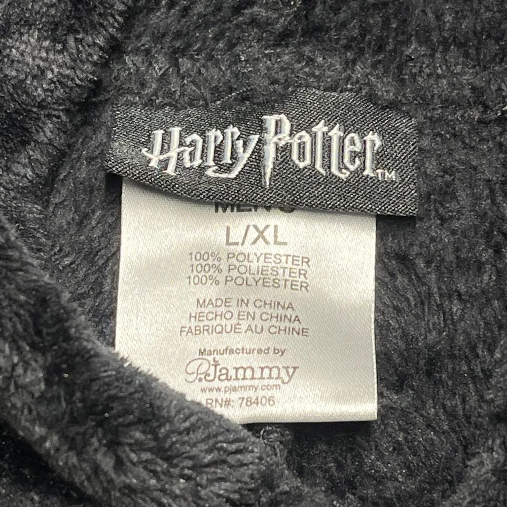 Harry Potter Robe Pajamas Hooded Plush‎ Black Green L XL